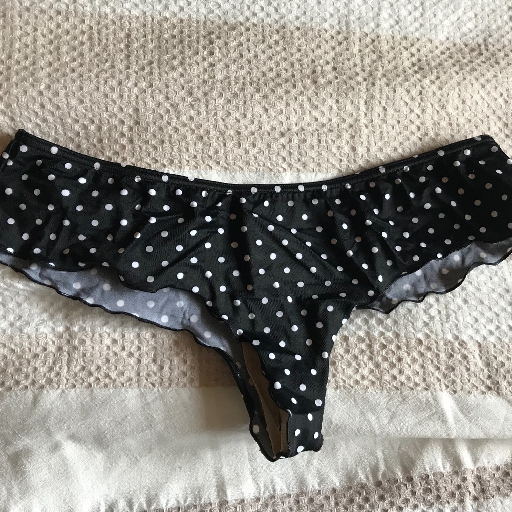 Victoria’s Secret Super Cheeky Polka-dot Bikini Bottom - medium